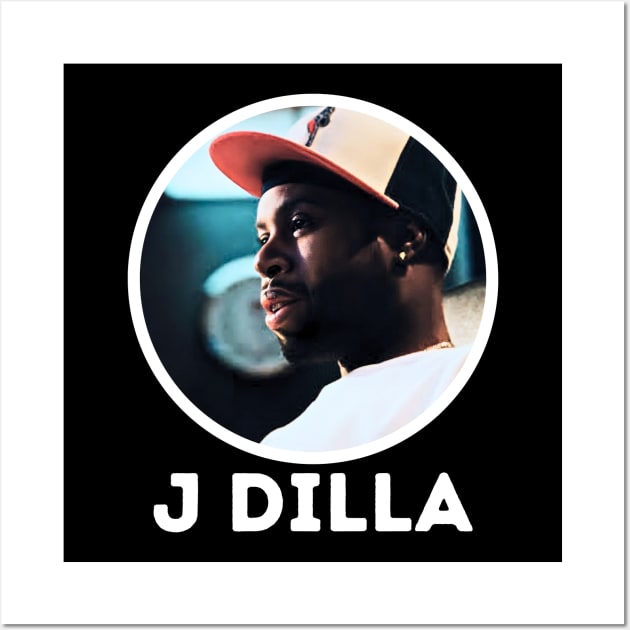 j dilla || white vintage Wall Art by claudia awes